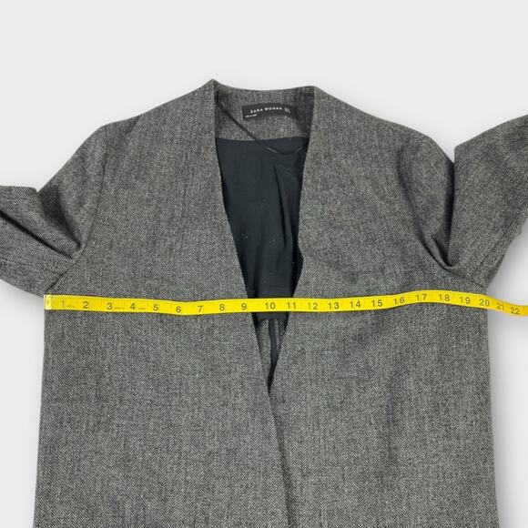Zara Oversized Open Front Herringbone Blazer Size Small - Picture 5 of 5